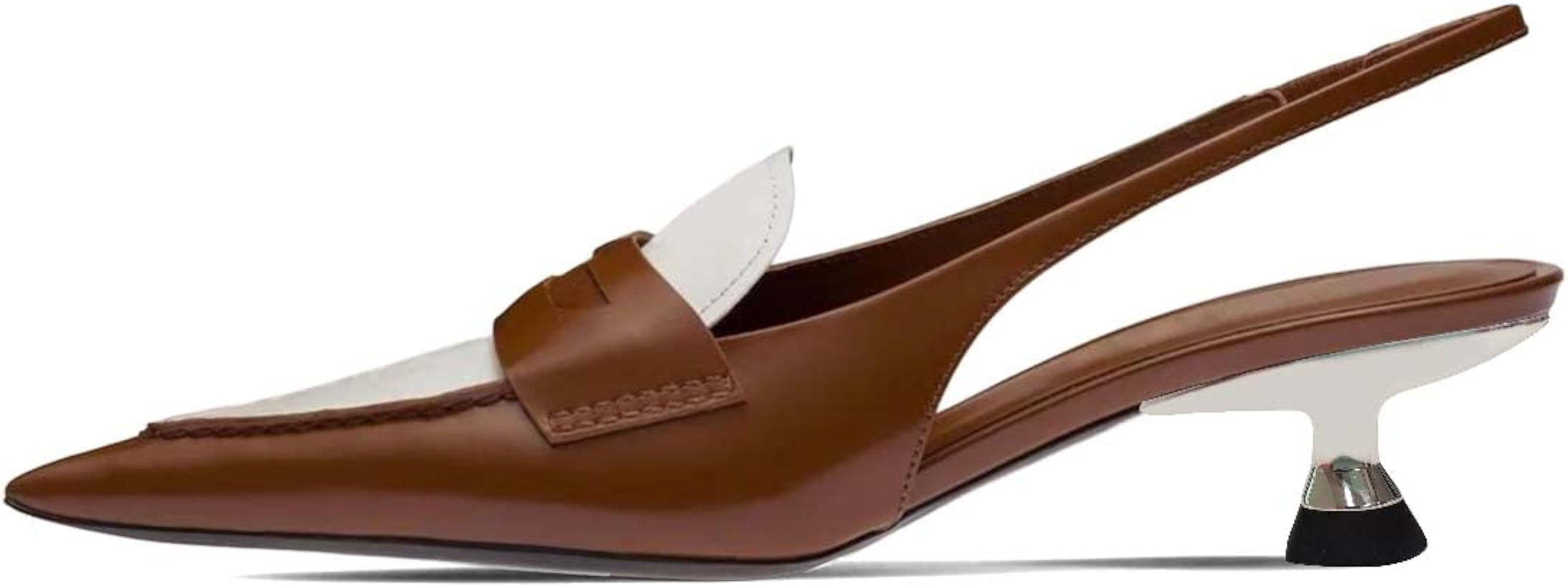 XYD Modern Chic Pointed Toe Sandals Pumps for Women Slingback Low Heels (3CM) Kitten Ladies' Offi... | Amazon (US)