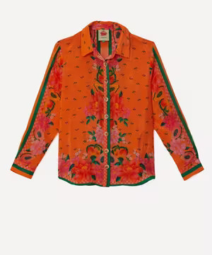 Pink Fruit Garden Scarf Long-Sleeve Shirt | Liberty London (US)