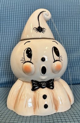NEW Johanna Parker Halloween Gus Ghost Cookie Jar Canister with Spider | eBay | eBay US