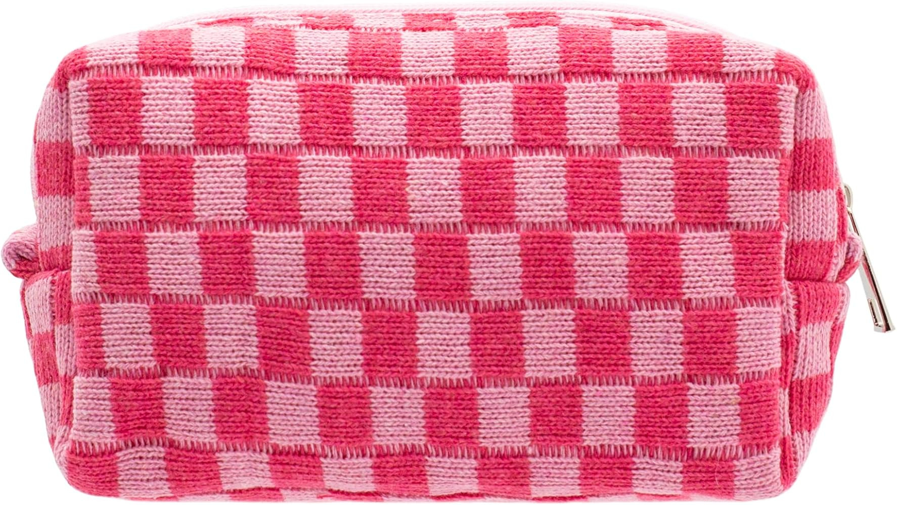PAZIMIIK Checkered Makeup Bag for Purse Portable Zipper Make Up Pouch Small Cosmetic Case for Tra... | Amazon (US)