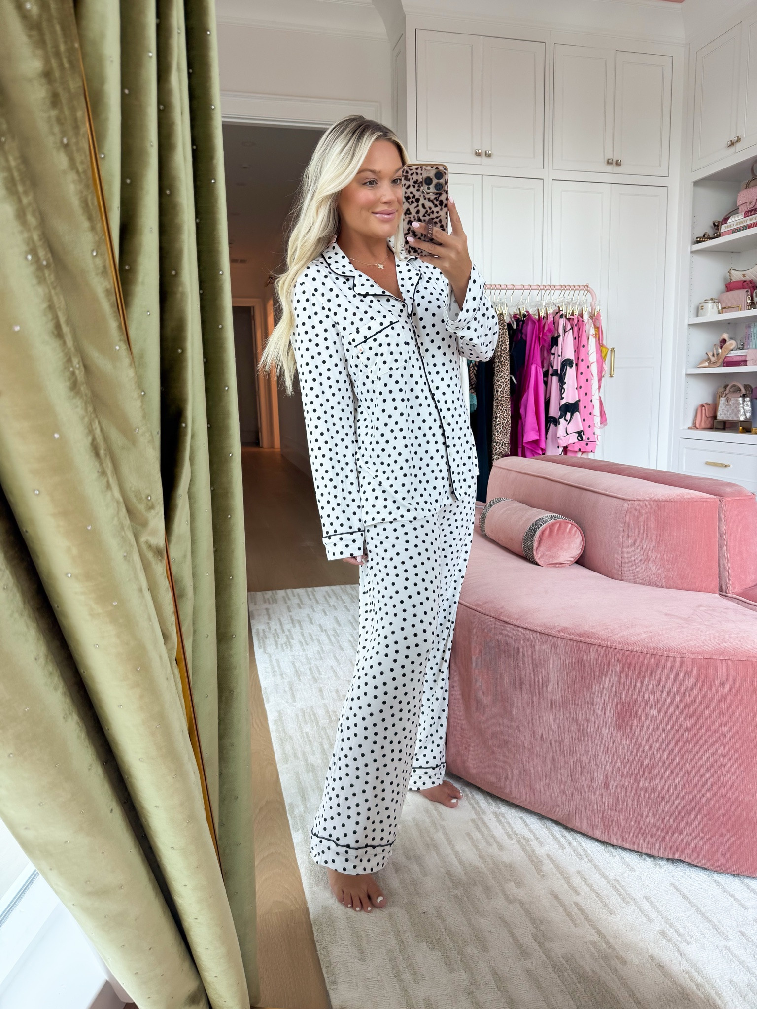 @victoriassecret  new arrivals are SO good right now 💕🎀 The prettiest Tease Satin Lace-Trim Half-Cup Demi Bra and Lace-Trim Wireless Plunge Bra + the fall PJ situation?! Polka dots, tiger print, pink… basically all of my favorite things in pajama form. 🐅🩷

Victoria’s Secret always gets me when the seasons start changing - cute enough to make me excited for cozy nights, even if I’m not quite ready to let summer go yet. 😂
Shop my favorite VS new arrivals + fall PJs here ✨ #VSPartner

#LTKmomlife #LTKootd #LTKselfcare