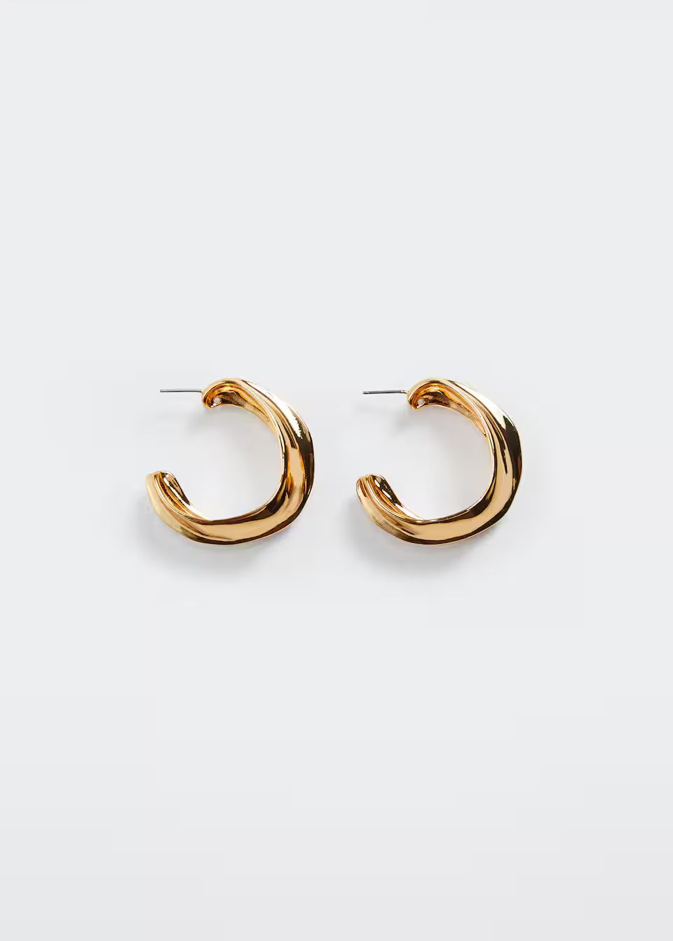 Embossed hoop earrings | MANGO (UK)