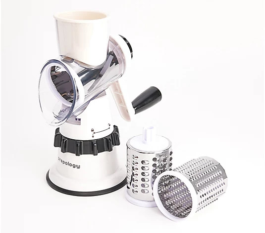 Prepology Countertop Slicer & Grater w/ 3 Barrels - QVC.com | QVC