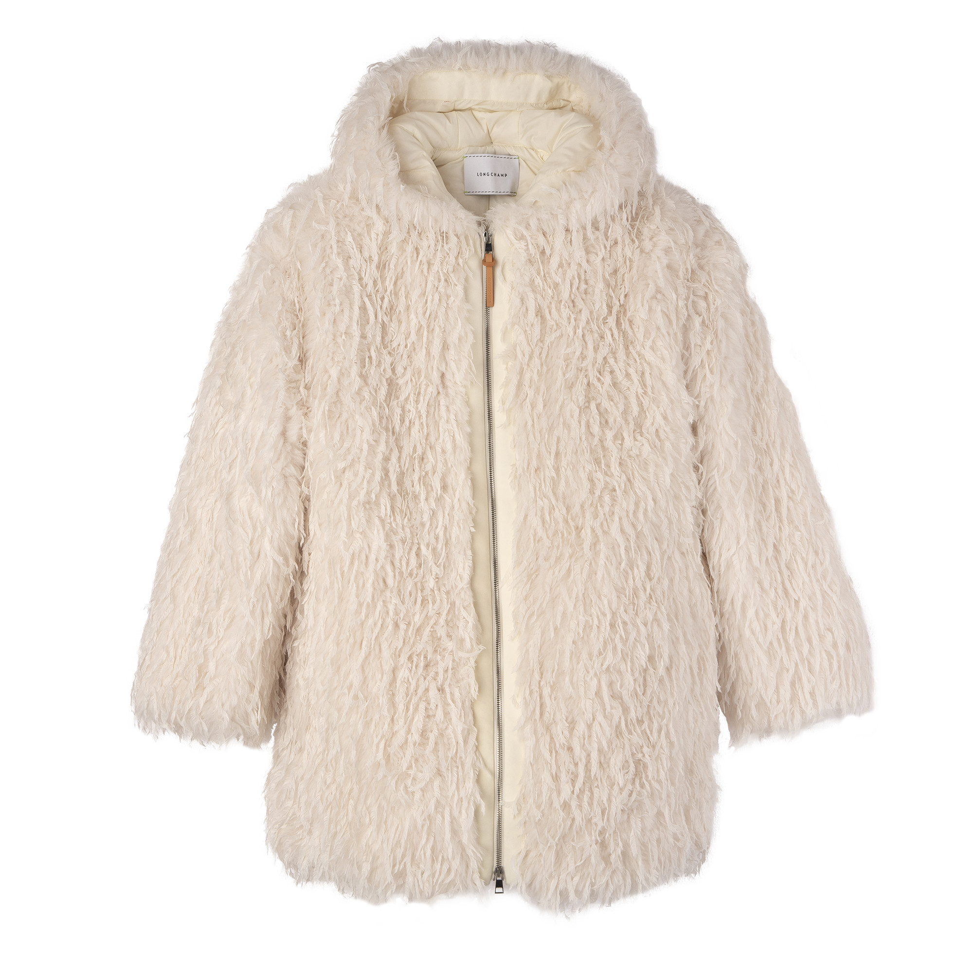 Coat Ivory - Faux fur | Longchamp US | Longchamp