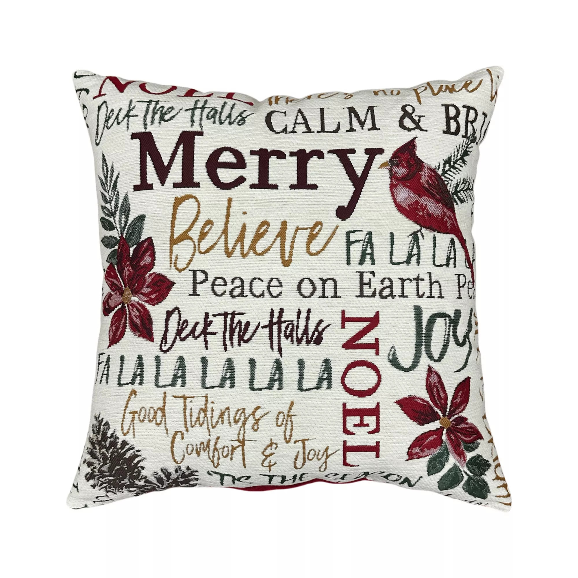 St. Nicholas Square® Holiday Sentiments Tapestry Throw Pillow | Kohl's