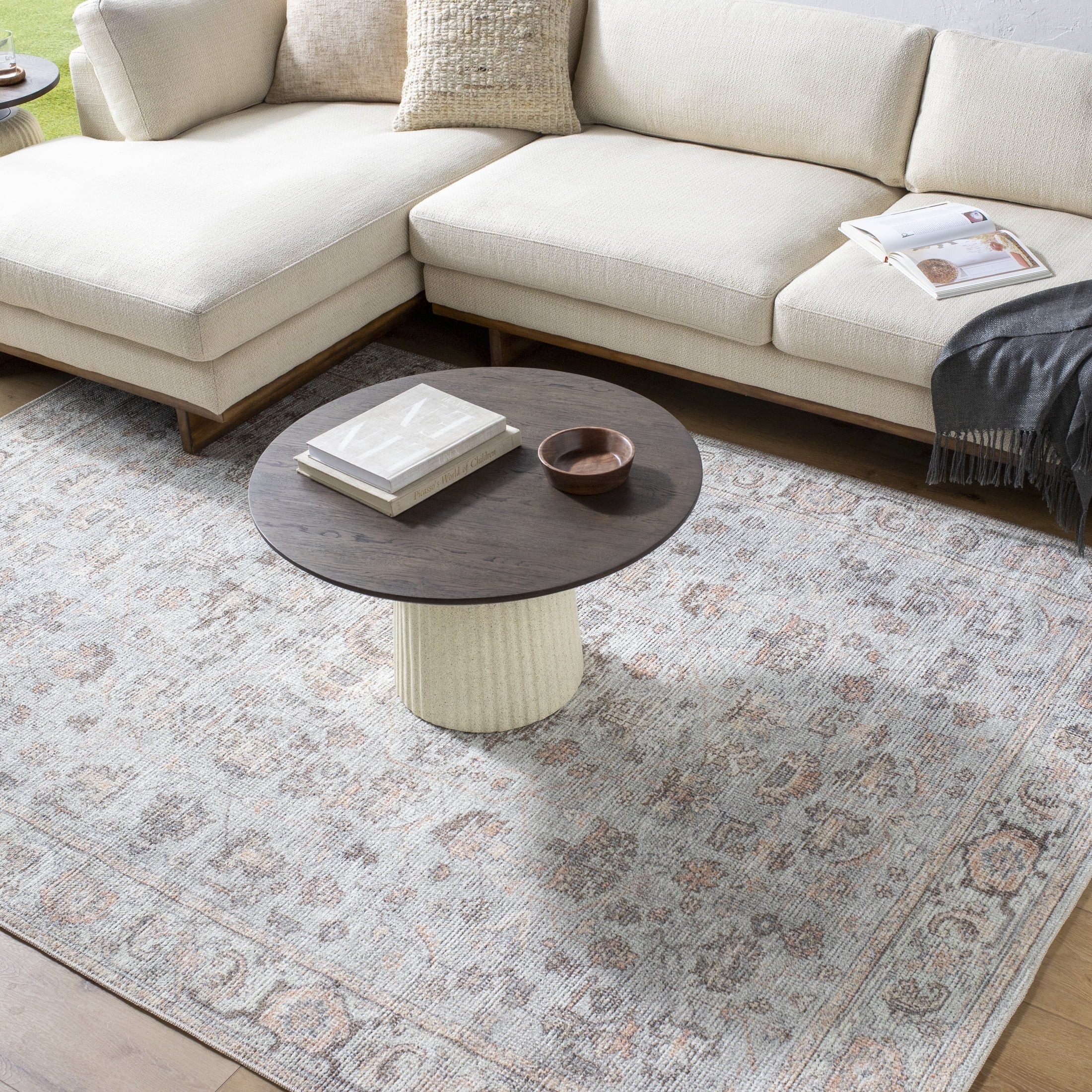 Livabliss x Our PNW Home Olympic Updated Traditional Runner Area Rug, 2'7" x 7'3", Light Blue | Walmart (US)