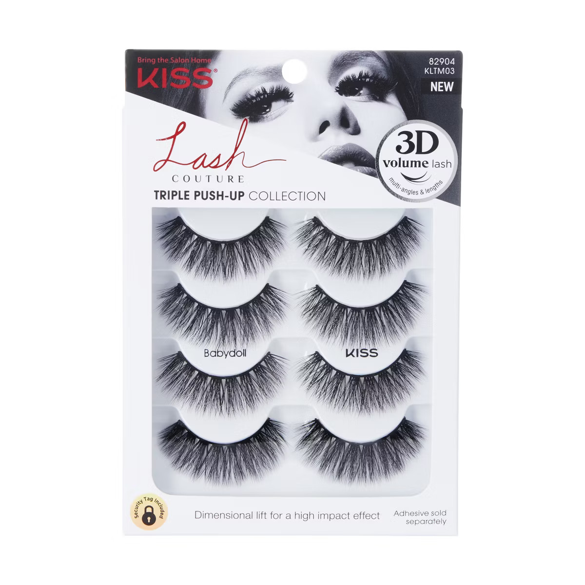 KISS Lash Couture Triple Push-Up Collection Fake Eyelashes - Babydoll - 4 Pairs | Target