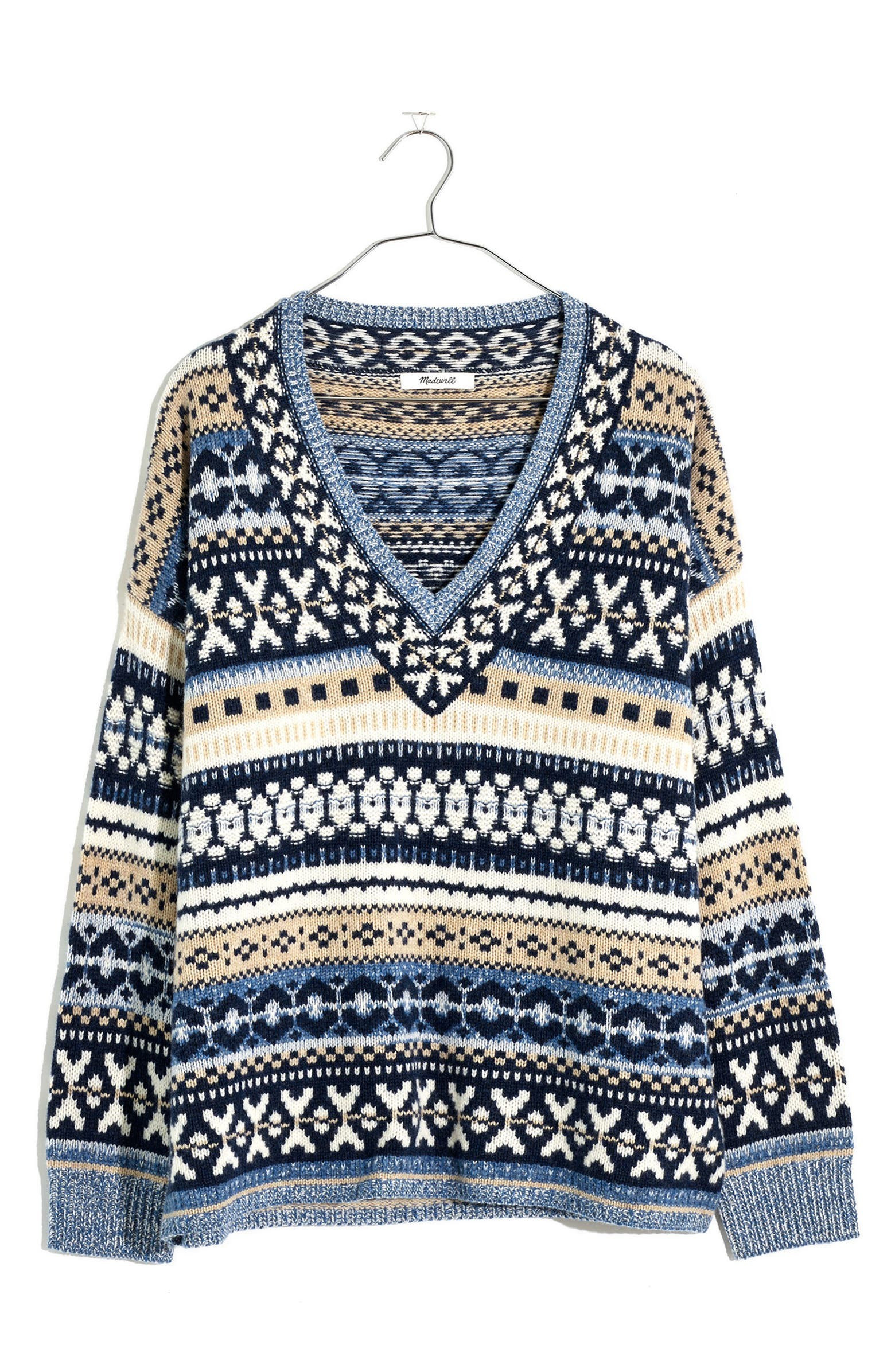 Madewell Forrest Fair Isle Women's V-Neck Sweater | Nordstrom | Nordstrom