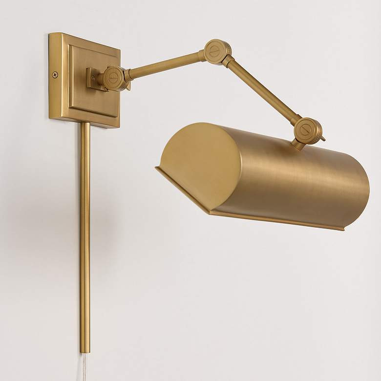 Capital Alastair 16" Wide Aged Brass Picture Light | Lamps Plus