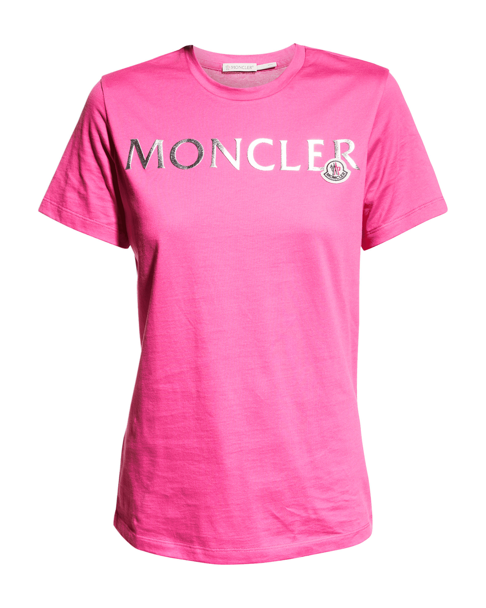 Moncler Cotton Metallic Logo T-Shirt | Neiman Marcus