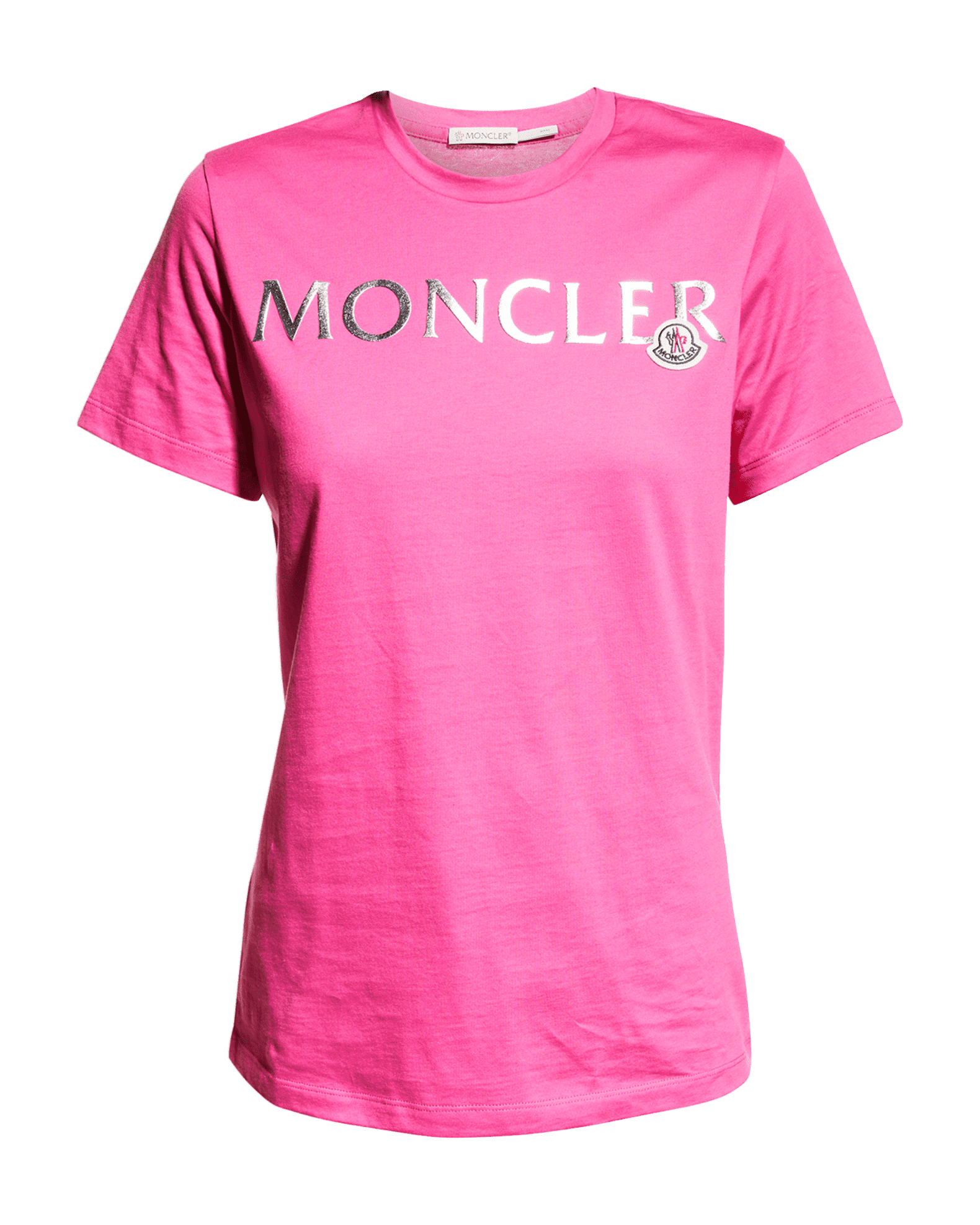 Moncler Cotton Metallic Logo T-Shirt | Neiman Marcus