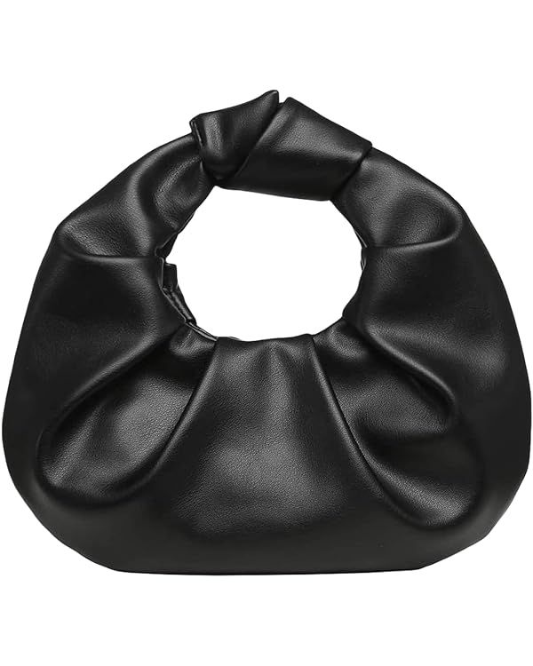 Verdusa Women's Ruched PU Leather Hobo Handbag Clutch Purse | Amazon (US)