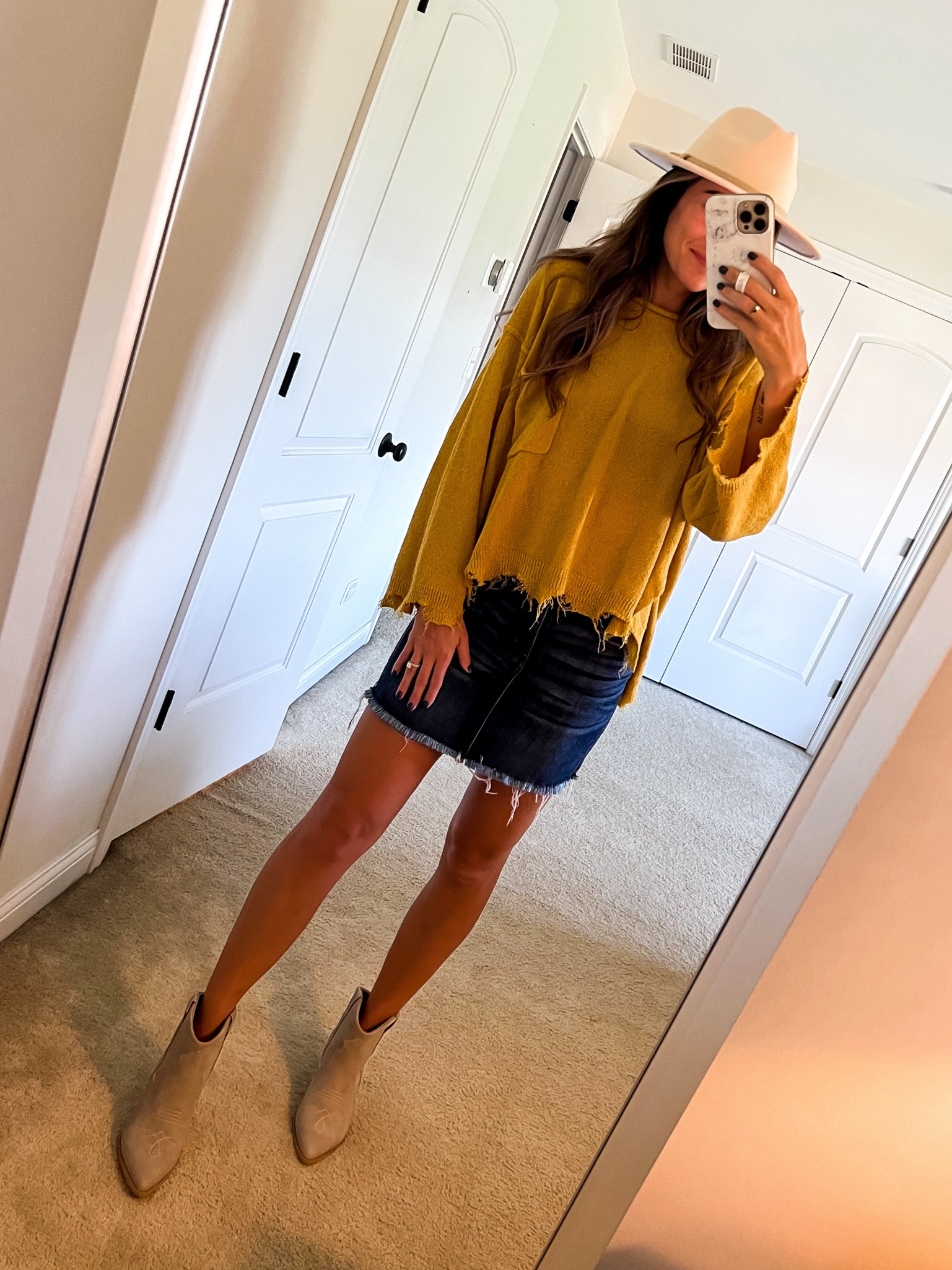 Pink Lily Fall clothes are so good right now - just got this order in and love every piece! 

Sweater - small
Skirt - small
Shoes - 8


#pinklily #fallstyle #fallclothes #denimskirt #sweater #hat #booties #falloutfitinspo 

#LTKSeasonal #LTKstyletip #LTKunder50