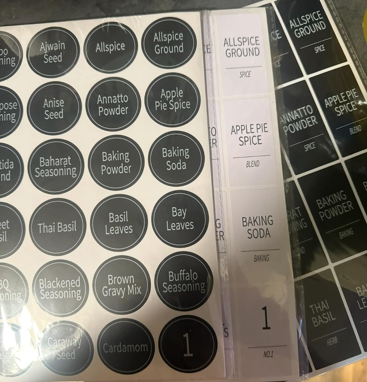 Churboro 36 Spice Jars with 547 Labels- Glass Spice Jars with Black Metal Caps, 4oz Empty Spice C... | Amazon (US)