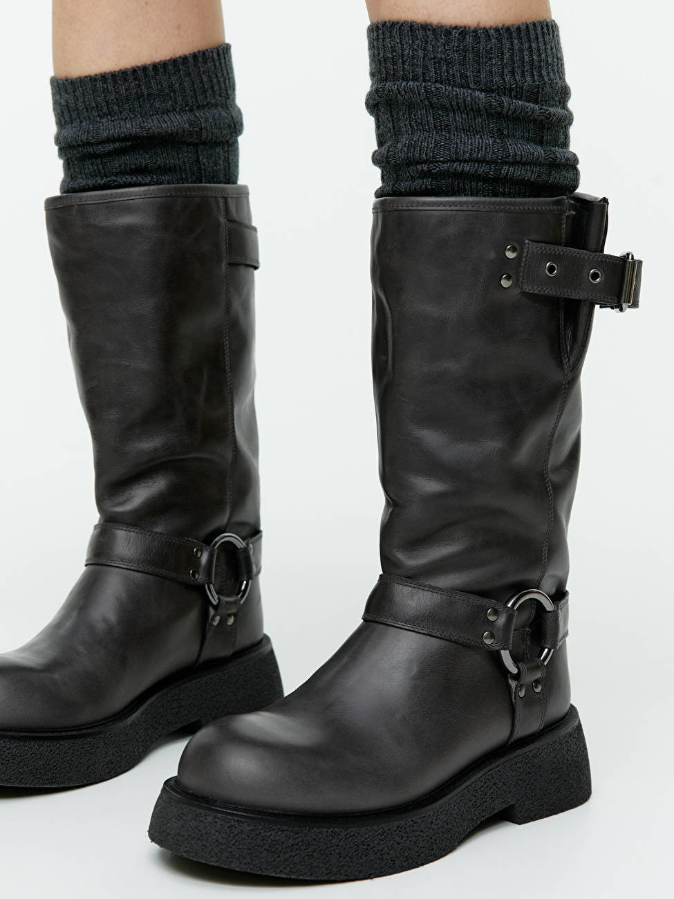 Leather Biker Boots | ARKET (EU)