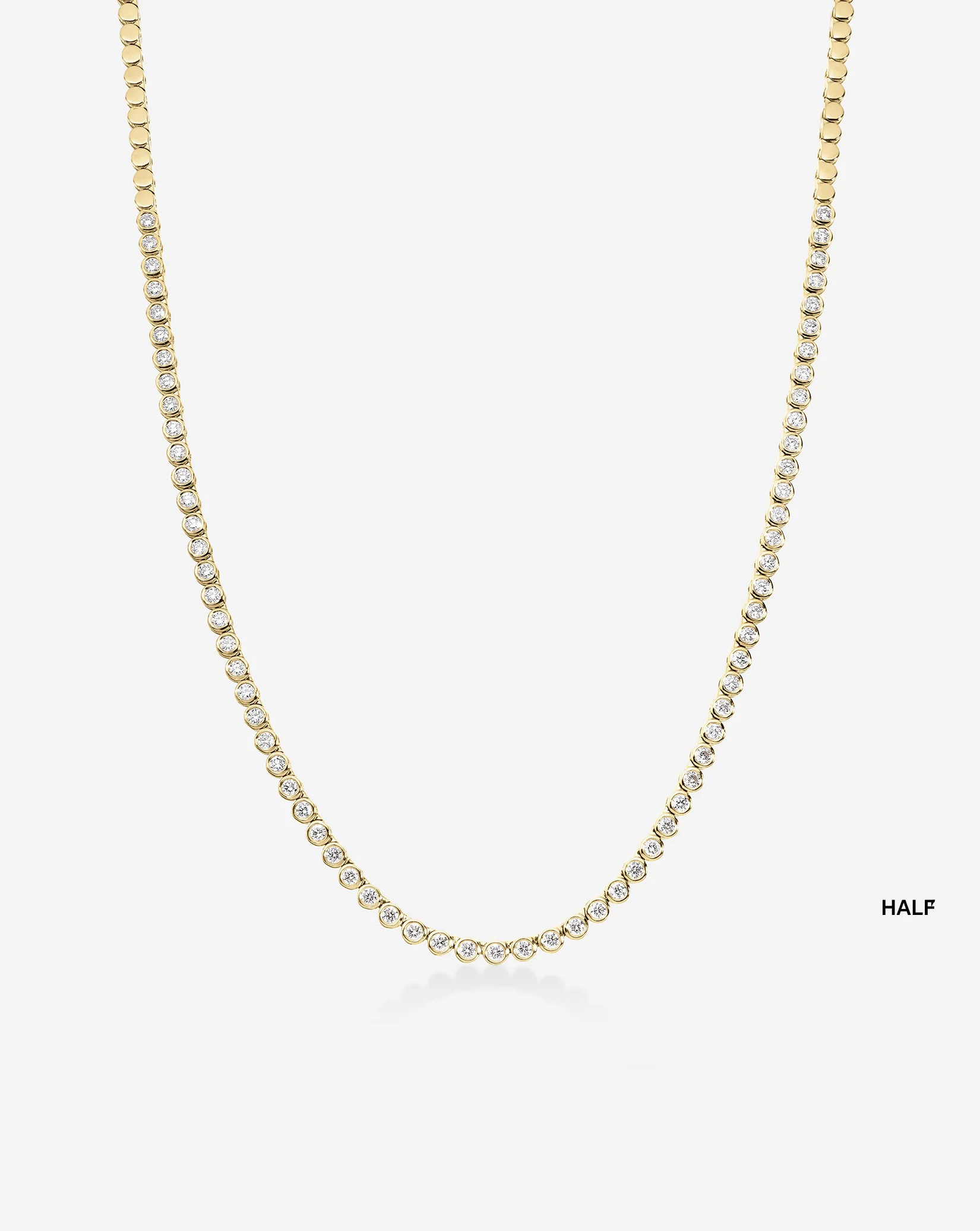 Bezel Mini Diamond Tennis Necklace | Ring Concierge
