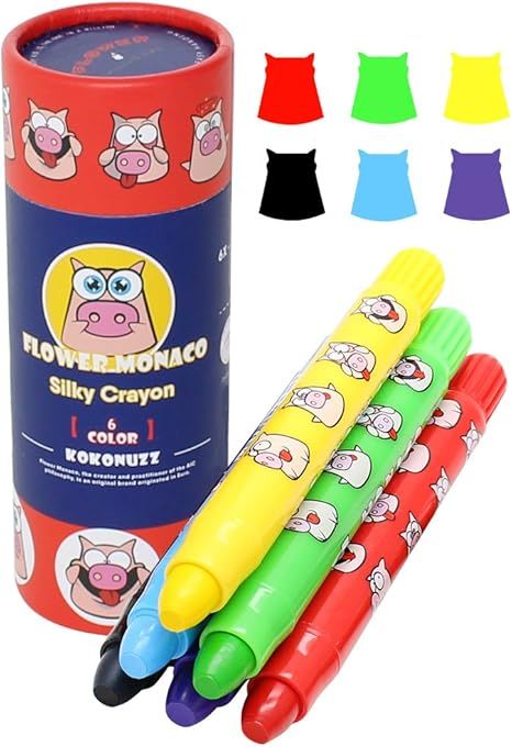 Toddler Crayons, 6 Colors Non Toxic Silky Washable Crayons, Easy to Hold Twistable Large Crayons ... | Amazon (US)