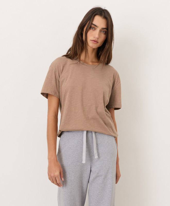 Women’s Featherweight Slub Relaxed Crewneck Tee made with Organic Cotton | Pact | Pact Apparel