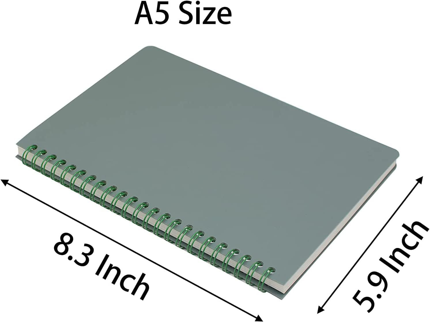 Yansanido Spiral Notebook, 4 Pcs 8.3 Inch x 5.9 Inch A5 Thick Plastic Hardcover 8mm Ruled 4 Color... | Amazon (US)