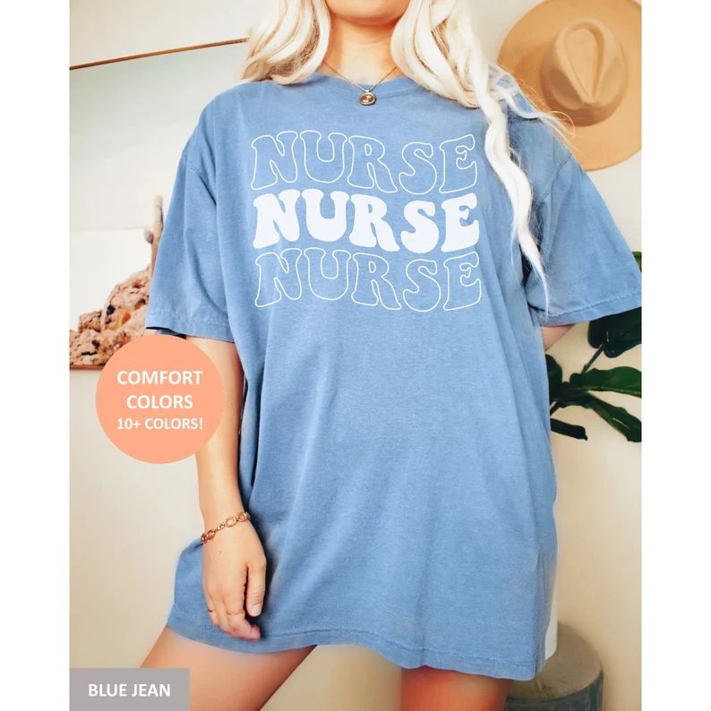 Groovy Nurse Shirt Comfort Colors Nurse Tee Registered - Etsy | Etsy (US)