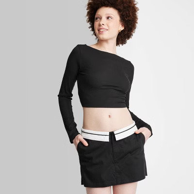 Women's Foldover Chino Skort - Wild Fable™ | Target