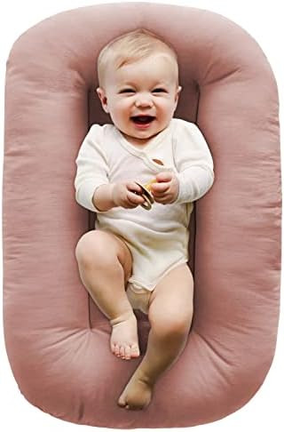 Snuggle Me Organic Bare | Baby Lounger & Infant Floor Seat | Newborn Essentials | Organic Cotton,... | Amazon (US)