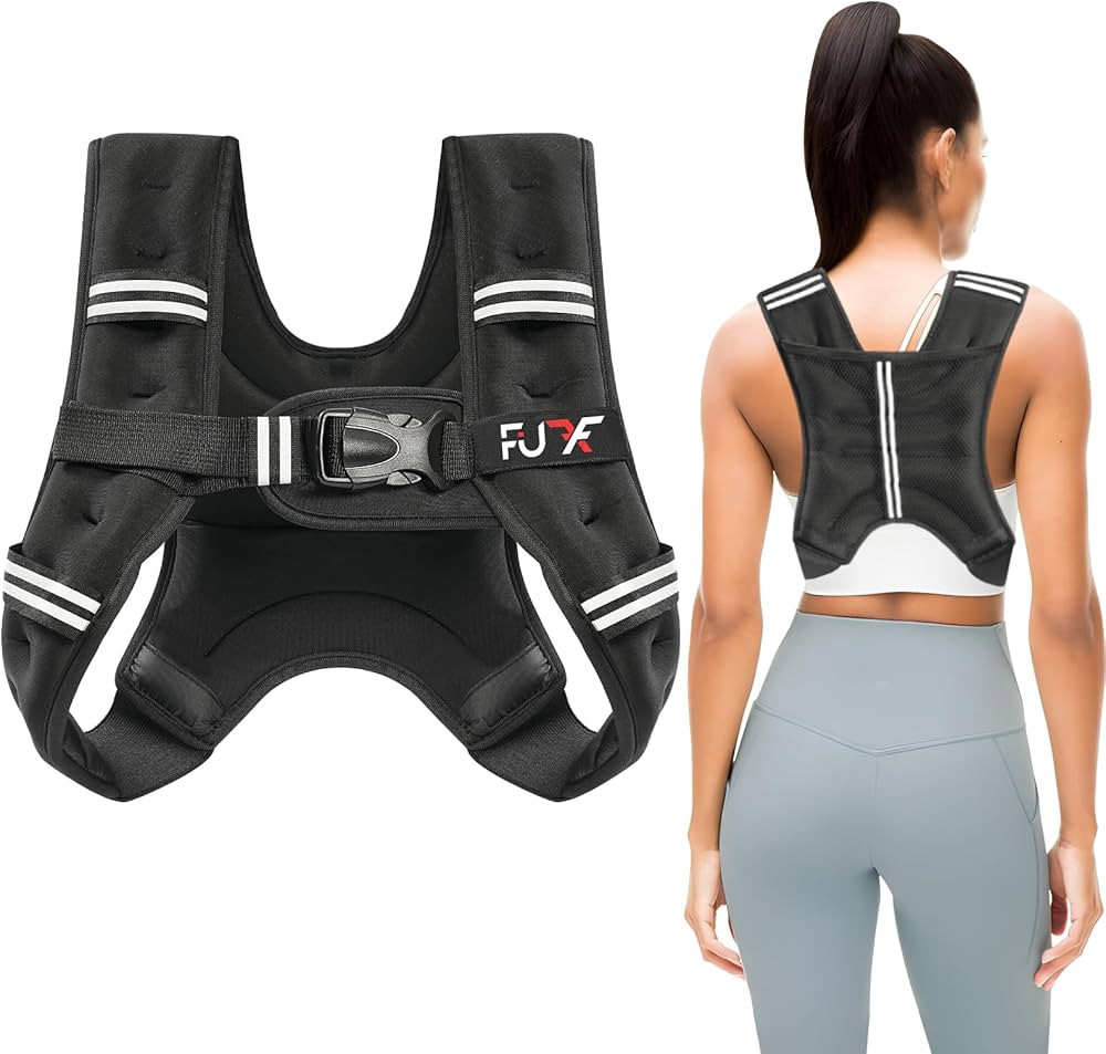 Weighted Vest 5lb/10lb/15lb/20lb/25lb/30lb Weights with Reflective Stripe, Weighted Vest for Men ... | Amazon (US)