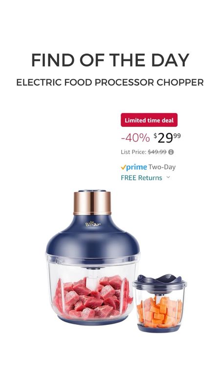 Electric food processor on sale! Amazon find!! 

#LTKSpringSale #LTKhome #LTKsalealert