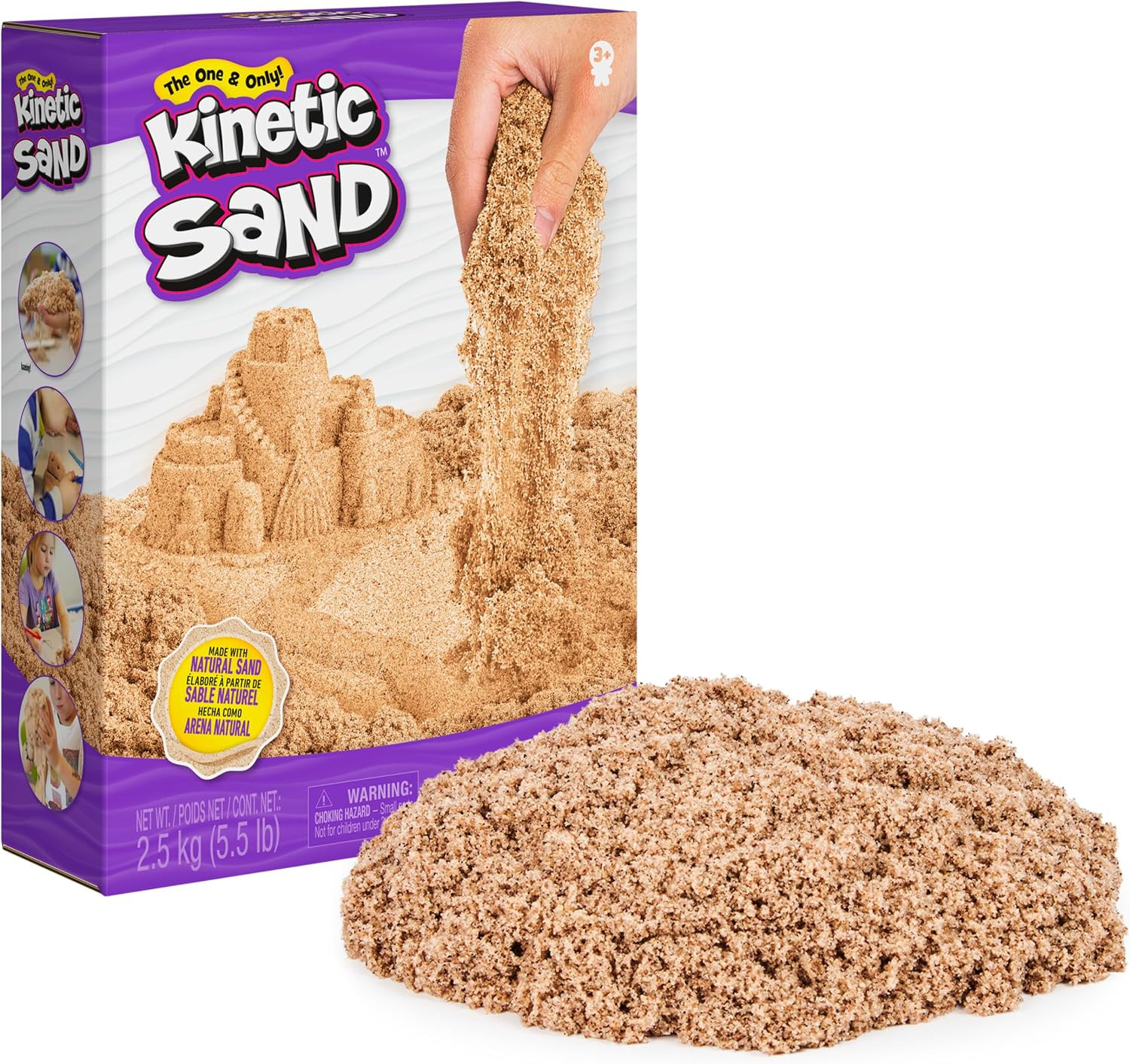 Kinetic Sand, 5.5lbs (2.5kg) Natural Brown Play Sand for Arts and Crafts, Sandbox, Moldable Senso... | Amazon (US)