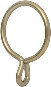 Ivilon Drapery Eyelet Curtain Rings - 1.7" Ring for Curtain Hook Pins, Set of 14 - Warm Gold | Amazon (US)