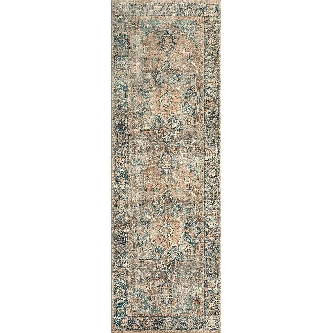 Loloi Margot Terracotta / Lagoon Area Rug feat. Cloudpile | Wayfair North America