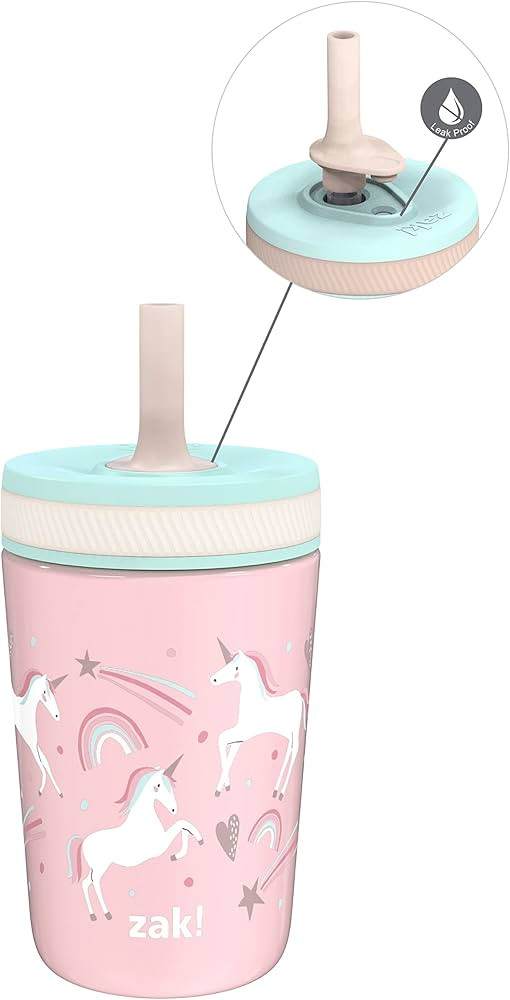 Zak Designs Kelso Toddler Cups For Travel or At Home, 12oz Vacuum Insulated Stainless Steel Sippy... | Amazon (US)