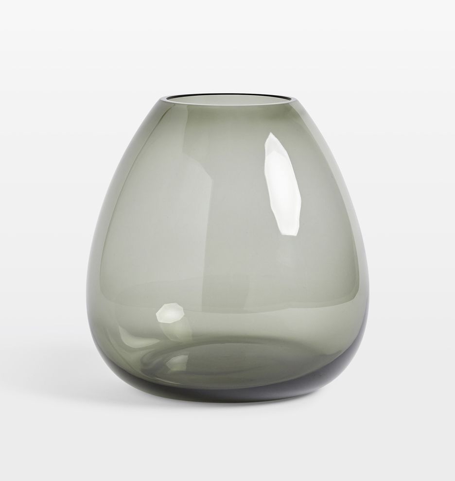 Audrey Medium Wide Mouth Glass Vase | Rejuvenation