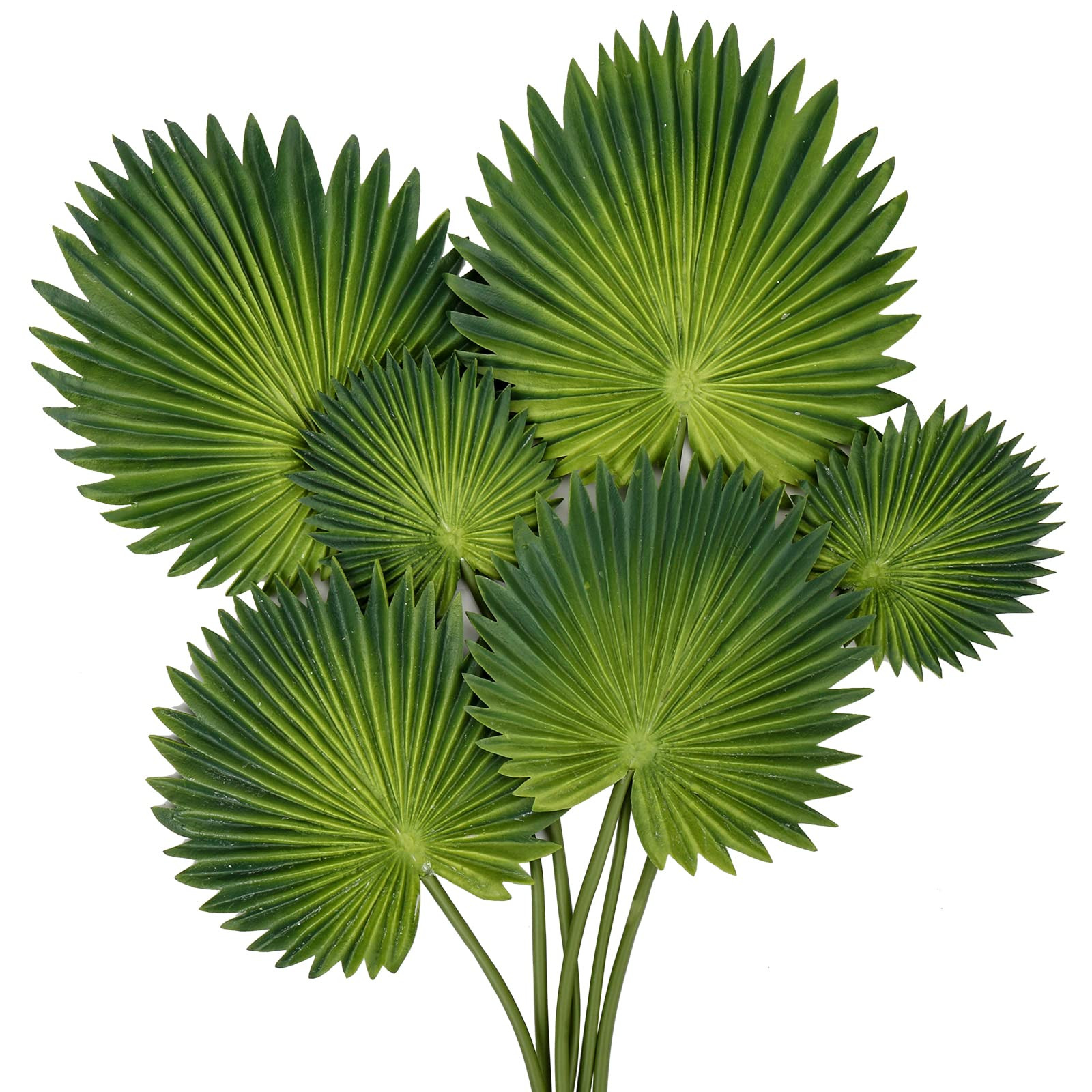 DILATATA Pu Foam Green Artificial Palm Leaves Faux Palm Tropical Leaves Fake Palm Fronds for DIY ... | Amazon (US)