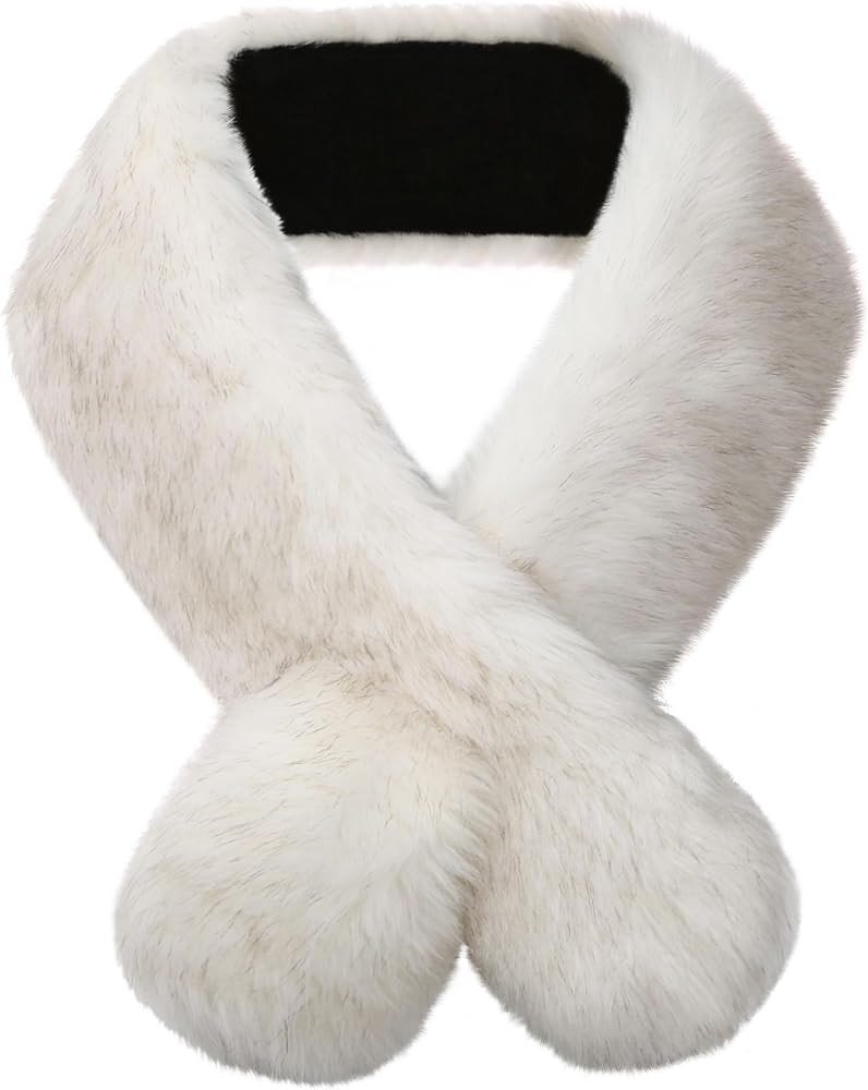 Soul Young Faux Fur Collar Women's Neck Warmer Scarf Wrap | Amazon (US)