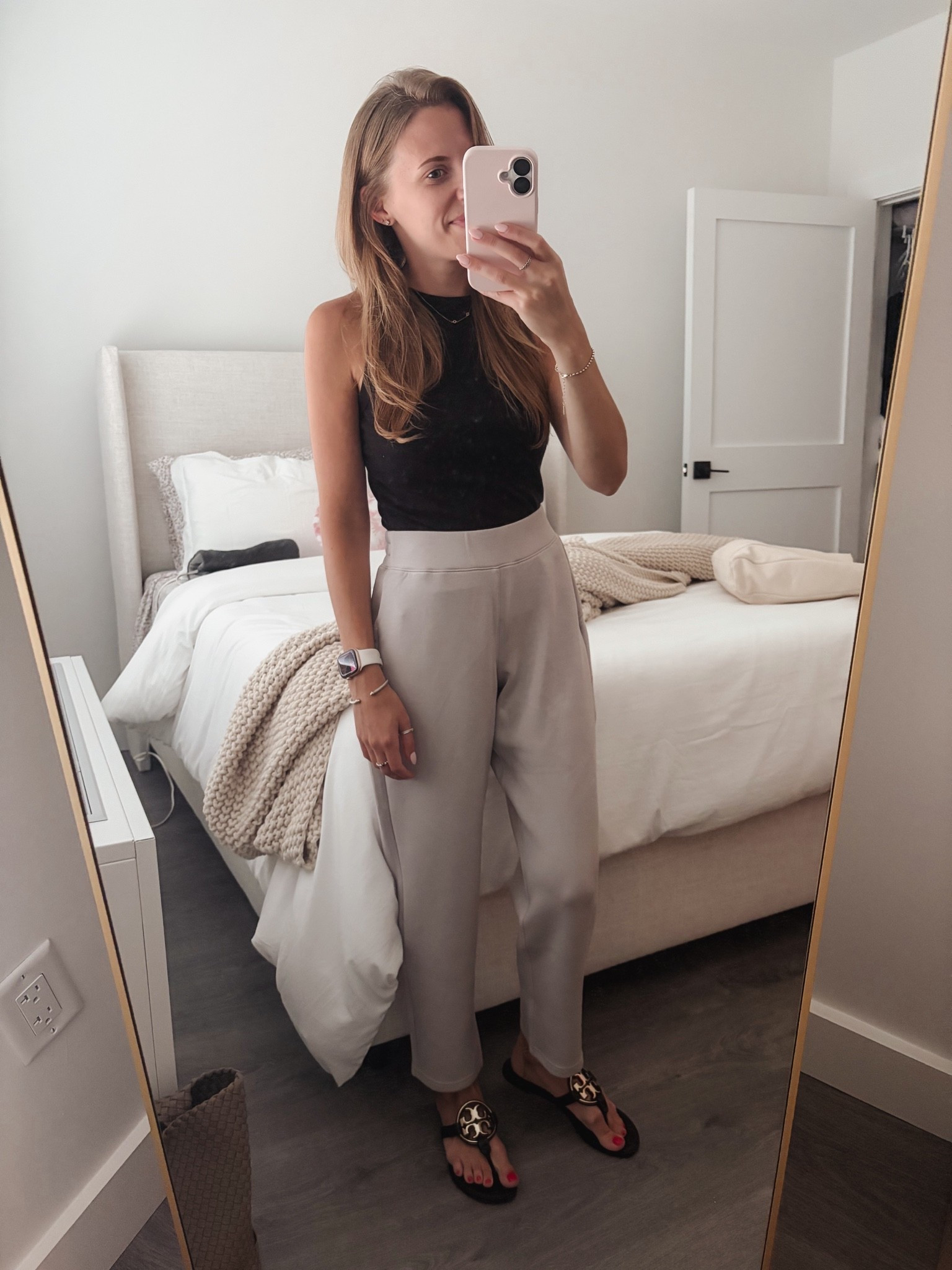 Spanx pants
Alo tank
Tory Burch sandals

#LTKdayinmylife #LTKgrwm #LTKSeasonal