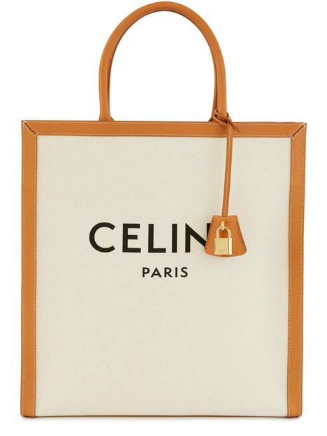 Vertical Cabas Celine in Canvas with Celine Print and Calfskin - CELINE | 24S (APAC/EU)