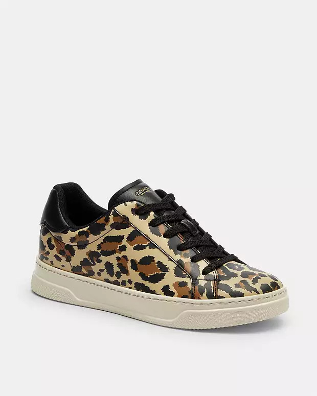 High Line Sneaker With Leopard Print | Coach Outlet CA