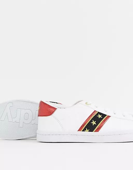 Superdry white trainer with stripe panel | ASOS (Global)