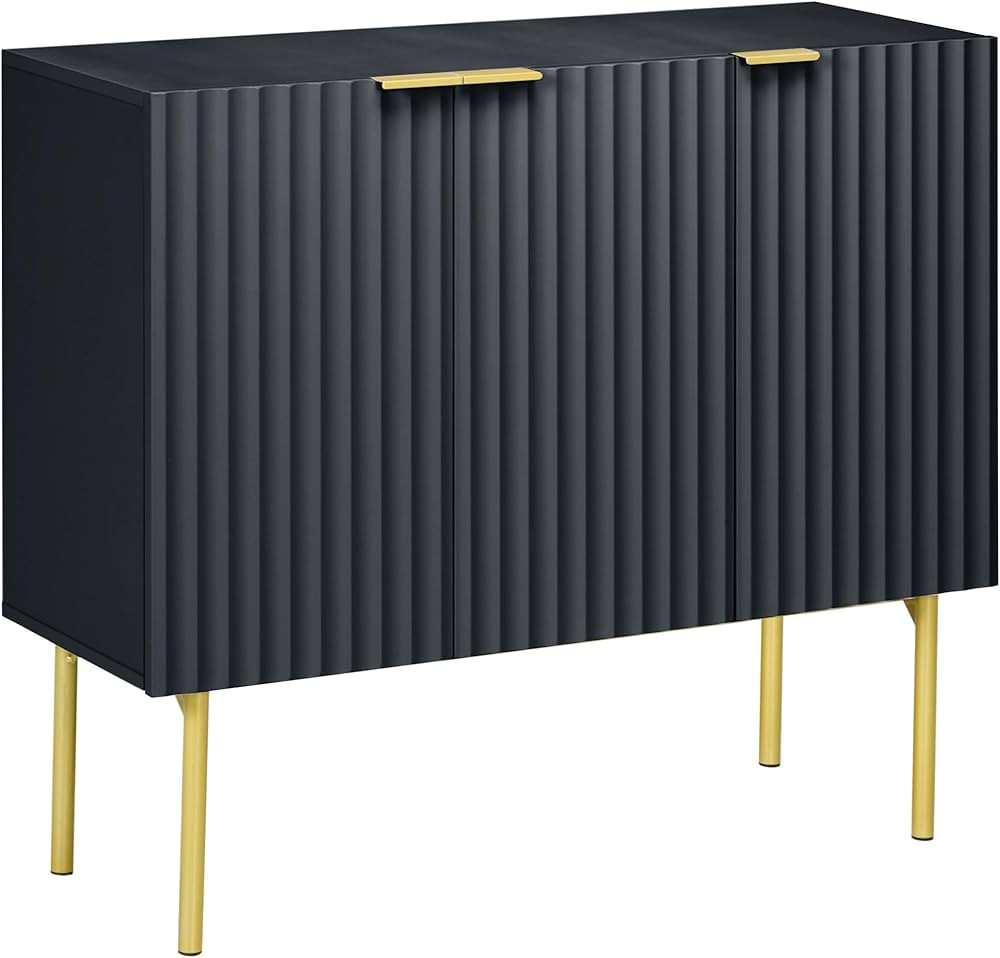 HOMCOM Accent Cabinet, Sideboard Buffet Cabinet, Modern Storage Cabinet with Gold Legs, Soft Clos... | Amazon (CA)