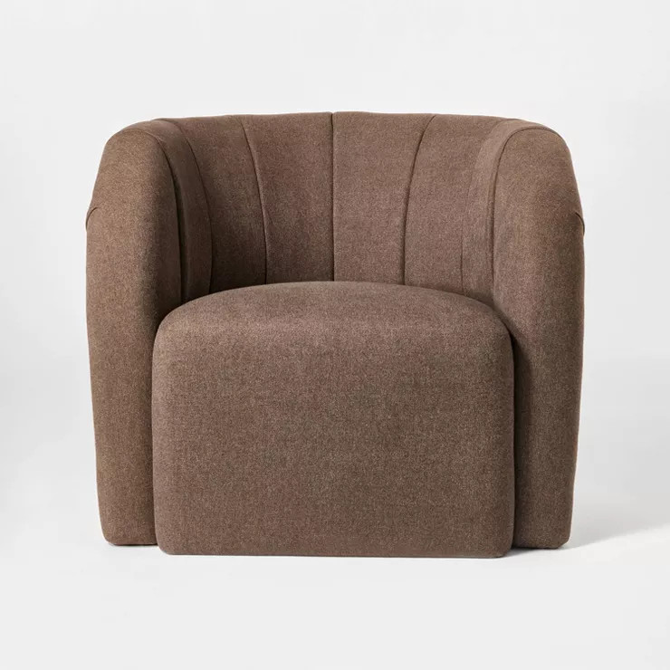 Channeled Curved Back Accent Chair Velvet - Threshold™ designed with Studio McGee | Target