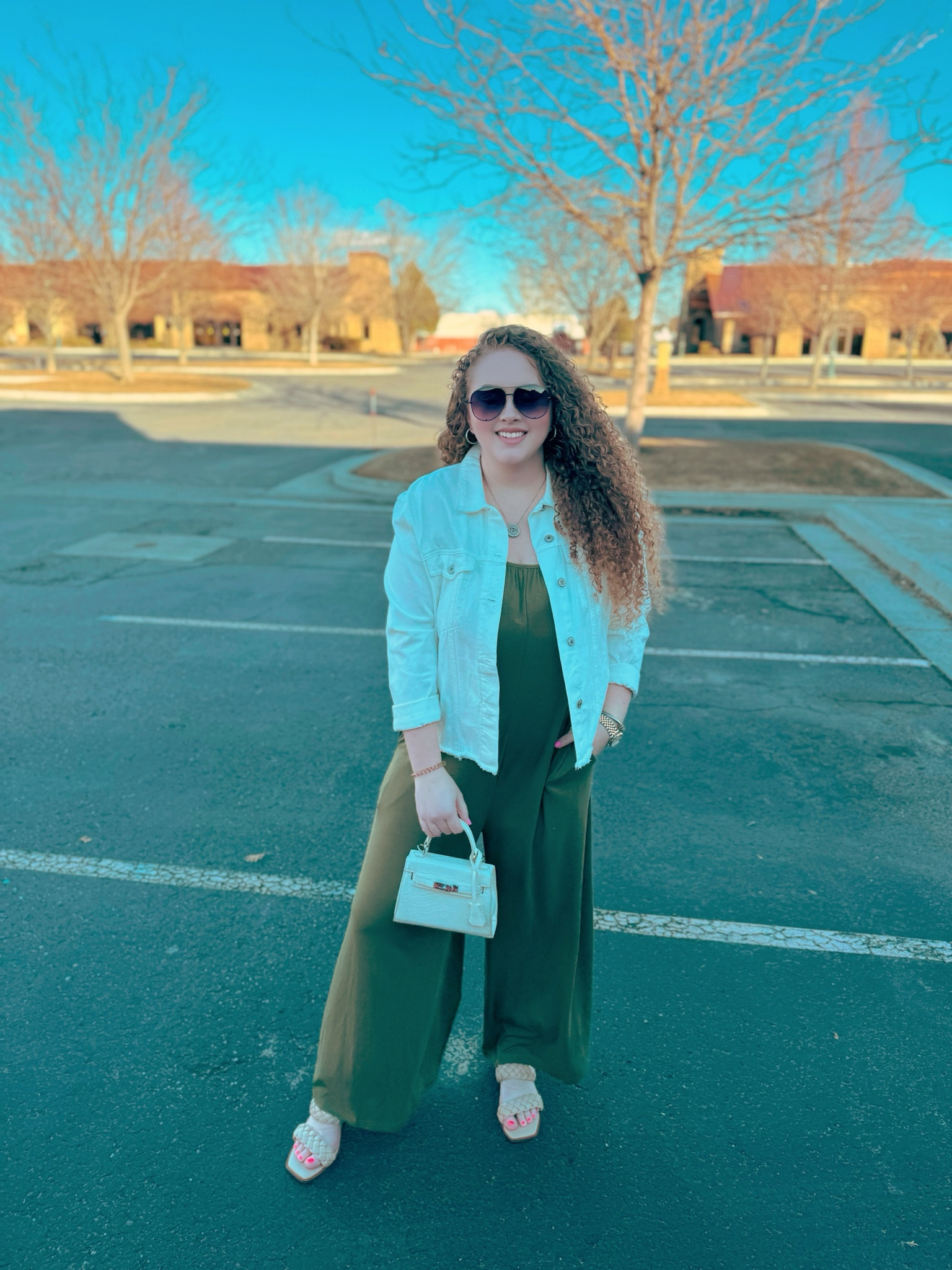 This jumpsuit is such a good piece💚amazon jumpsuit | green jumpsuit | lightweight jumpsuit  | summer jumpsuit | amazon summer jumpsuit | braided sandals | neutral sandals | amazon fashion | amazon finds | amazon look | amazon outfit | spring outfit | spring look | spring fashion | spring finds | spring outfit inspo | spring fashion inspo | spring 2025 | white denim jacket | amazon denim jacket | amazon white denim jacket 

#LTKMidsize #LTKFindsUnder50 #LTKStyleTip