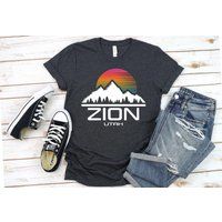 Zion National Park Shirt | Tank Top V-Neck Long Sleeve Sweatshirt Hoodie Crop Utah Gifts Hiking Camp | Etsy (US)