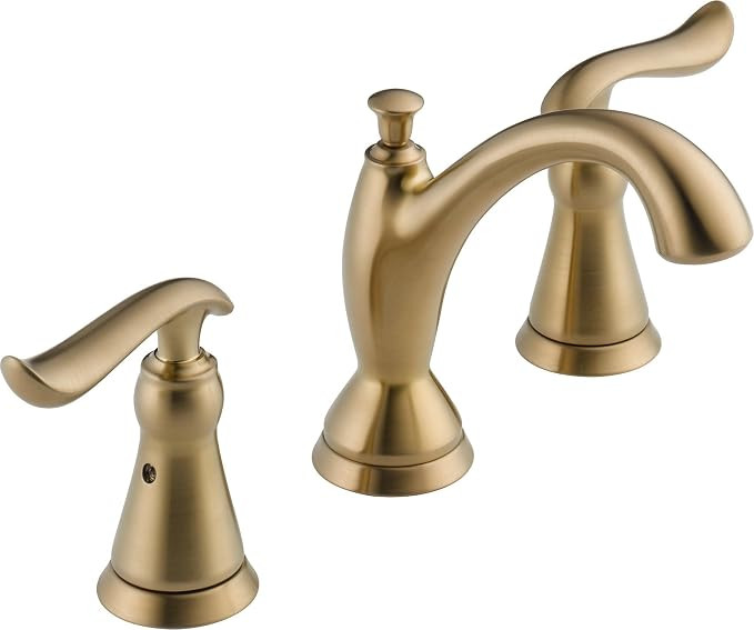 Delta Faucet Linden Widespread Bathroom Faucet 3 Hole, Gold Bathroom Faucet, Diamond Seal Technol... | Amazon (US)