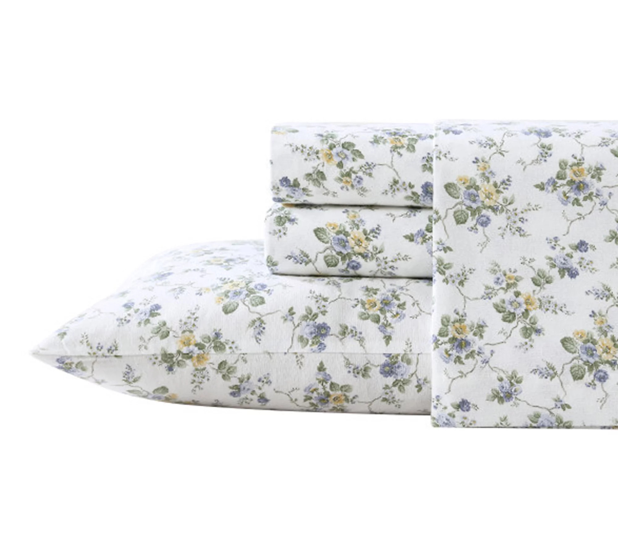 Laura Ashley Le Fleur Blue Queen Sheet Set | QVC