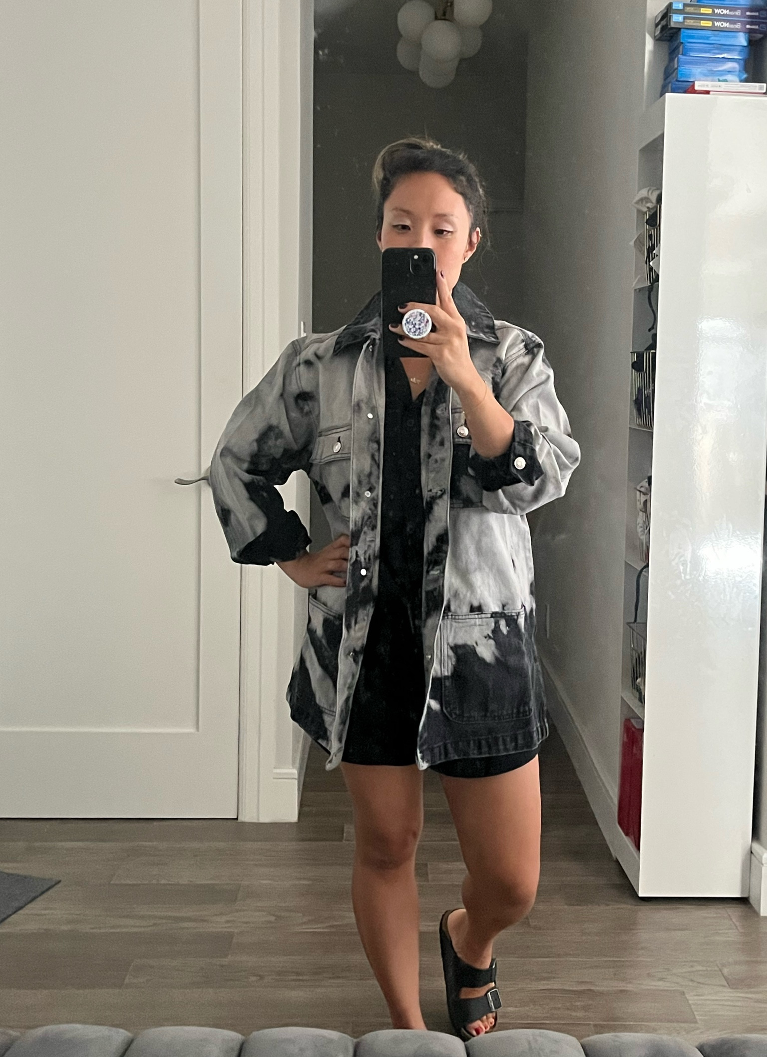 It’s shorts and jacket weather! My favorite outfit combo! I’m wearing an xs jacket. This one is super oversized. I recommend sizing down. Target style. Target find. Denim jacket. Shirt jacket. Shacket.

#LTKSale #LTKunder50 #LTKunder100