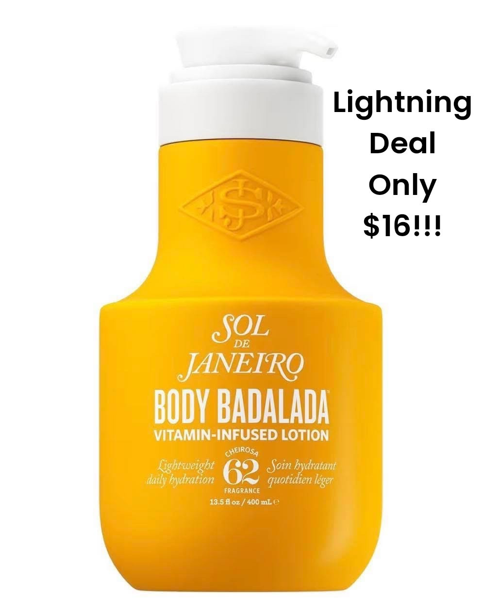 Amazon has the new Sol de Janeiro Body Badalada Vanilla Lotion on Lightning Deal this morning for only $16 - normally $32! This newer lotion with the amazing Cheirosa 62 Fragrance is a vitamin-infused body lotion that is incredibly moisturizing. Smells like happiness in a bottle! Already over half claimed since it’s flying - run for this one! 💛

#LTKBeauty #LTKSaleAlert #LTKHome