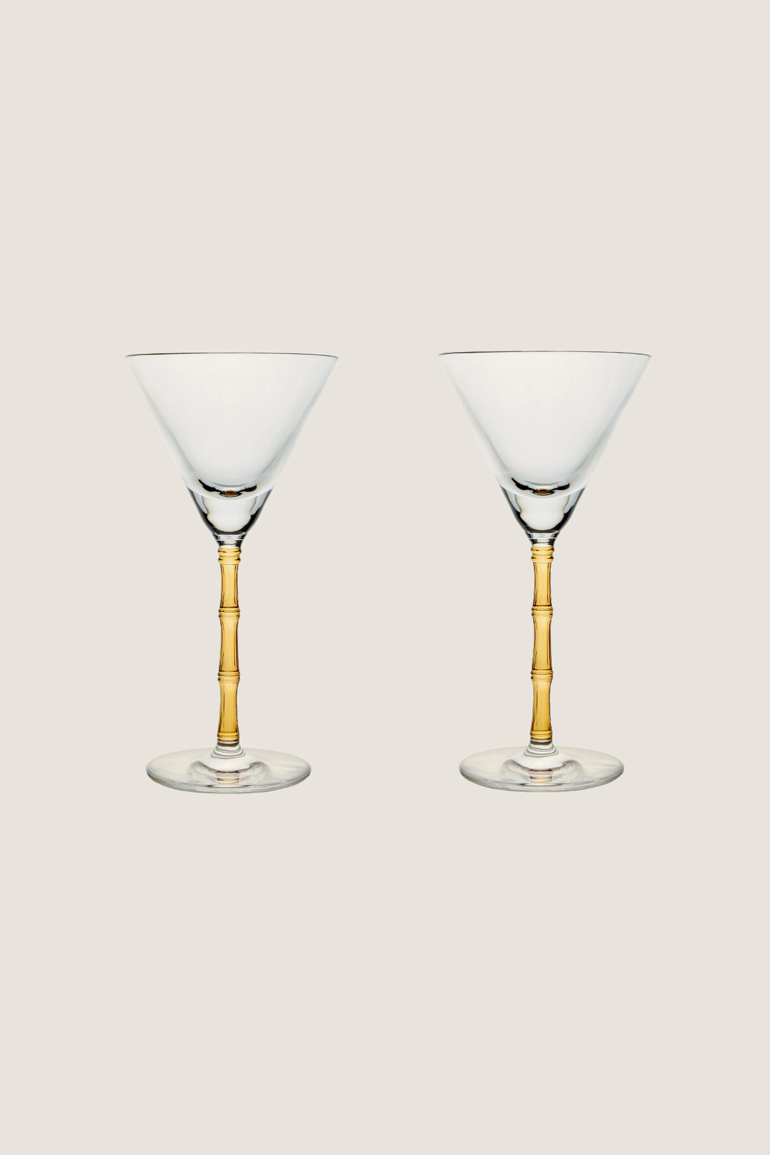 Amber Bamboo Martini Glasses Set of 2 | Tuckernuck (US)