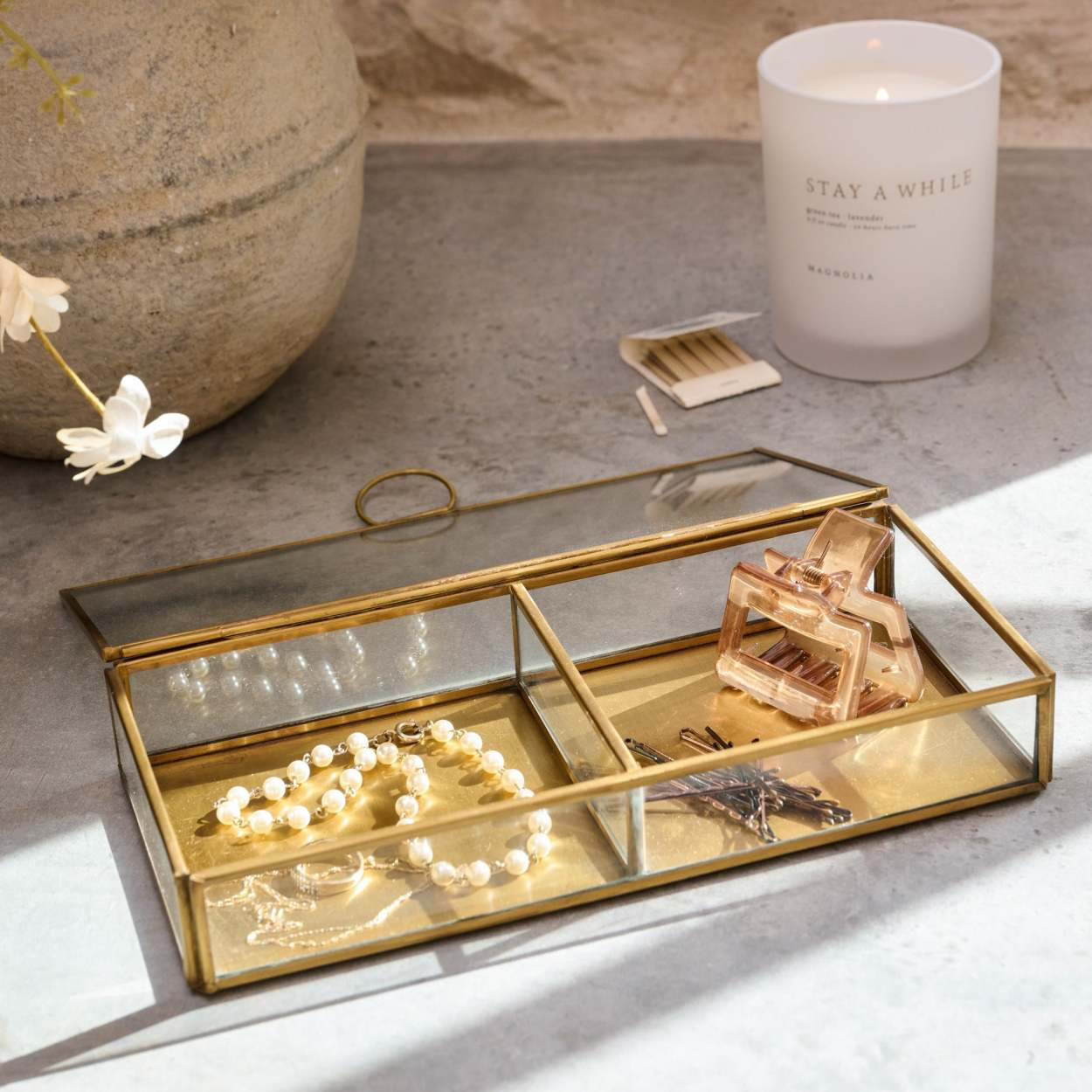 Antique Brass Keepsake Box | Magnolia