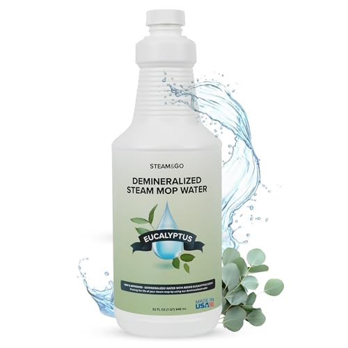 Steam & Go Demineralized Water Cleaning Solution for Floor & Multi-Surface Steam Cleaners - Compatible for All Steam Mops - Eucalyptus Mint Scent, 32 oz | Amazon (US)